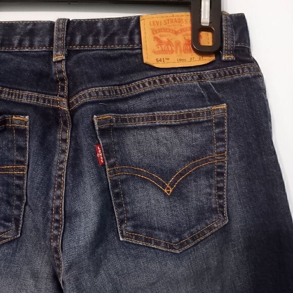 Levi's 541 Athletic Fit Jeans W27x L27 Dark Acid Wash Navy Blue - Picture 7 of 11
